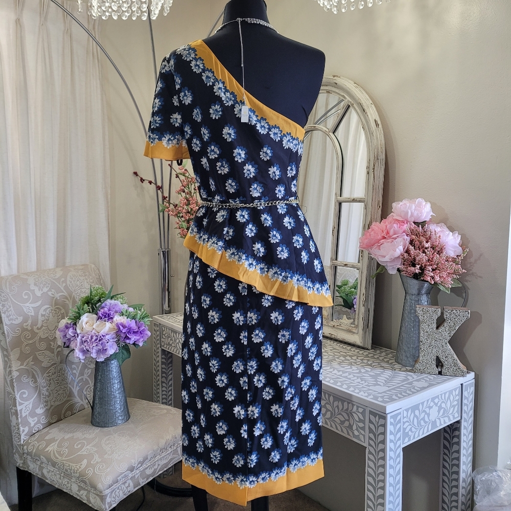 🍒NWT🍒 TED BAKER ONE SHOULDER DRESS - Picture 4 of 8